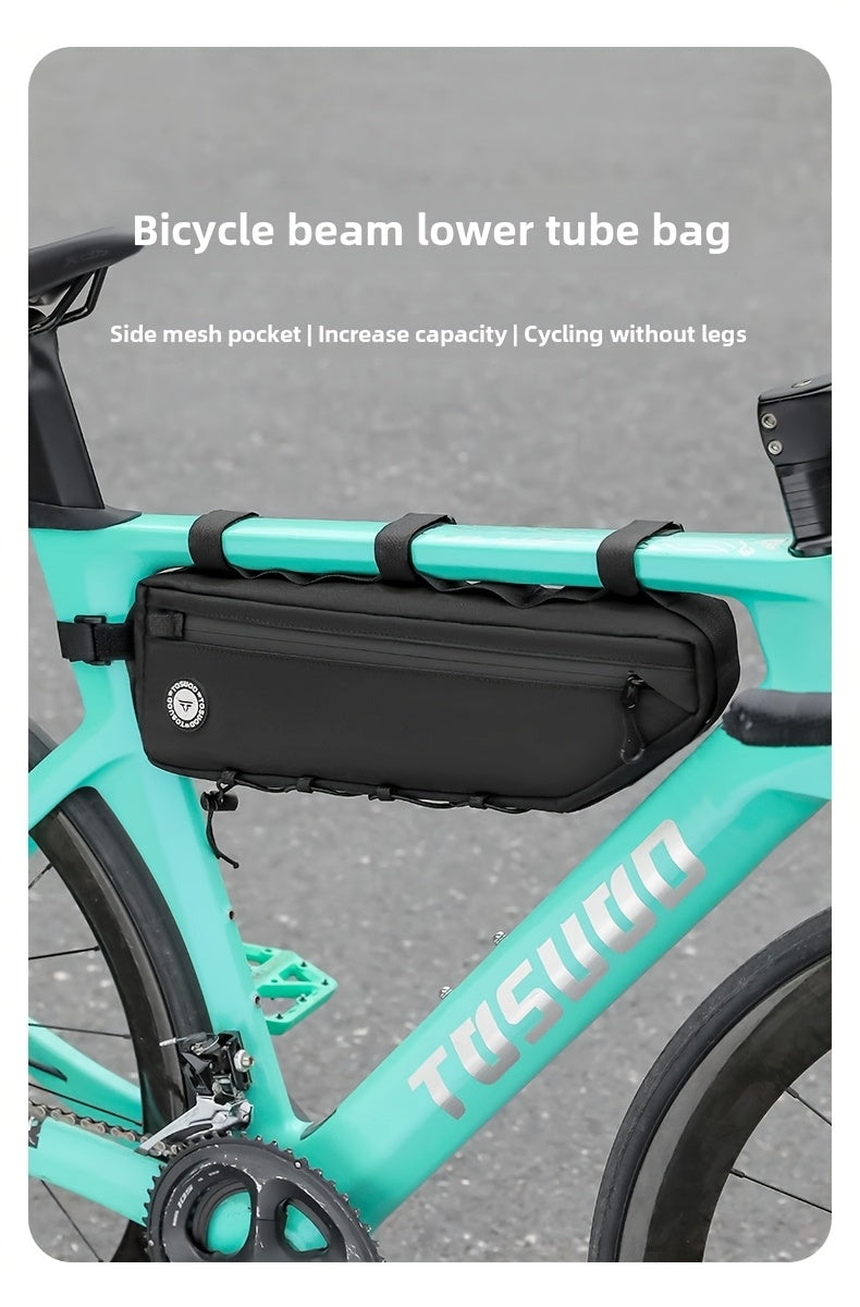 Bike Frame Bag Large Capacity Waterproof Bicycle Triangle Bag for Road Mountain Gravel Bike – Down Tube Front Beam Cycling Storage with Zipper