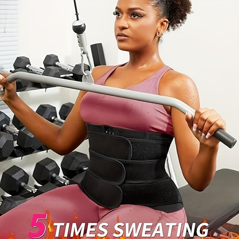 Waist Trainer for Women Triple Row Buckle Sauna Sweat Belt Abdominal Control Slimming Waist Cincher Body Shaper S-XXL