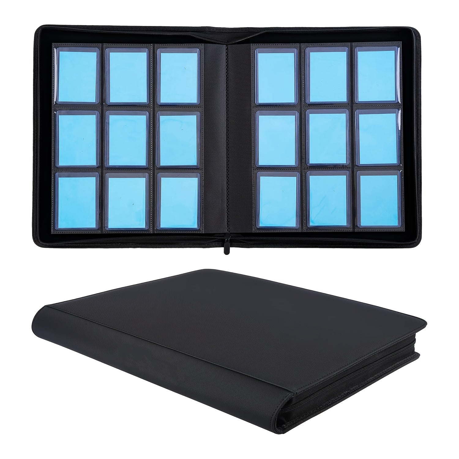 Top Loader Card Binder 9-Pocket 288 Cards Trading Card Album Holder Fits 3x4 Top Loaders Double-Sided Display Storage Case for Pokemon MTG Sports Cards Dot Pattern