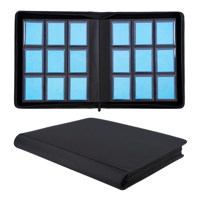 Top Loader Card Binder 9-Pocket 288 Cards Trading Card Album Holder Fits 3x4 Top Loaders Double-Sided Display Storage Case for Pokemon MTG Sports Cards Dot Pattern