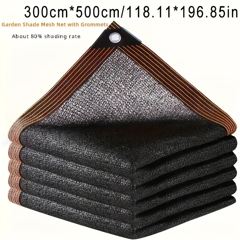 Black Shade Cloth 80% Mesh Tarp – Sun Shade Net for Greenhouse Patio Garden Vegetables Plants Chicken Coop Outdoor Protection Reinforced Grommets Multiple Sizes