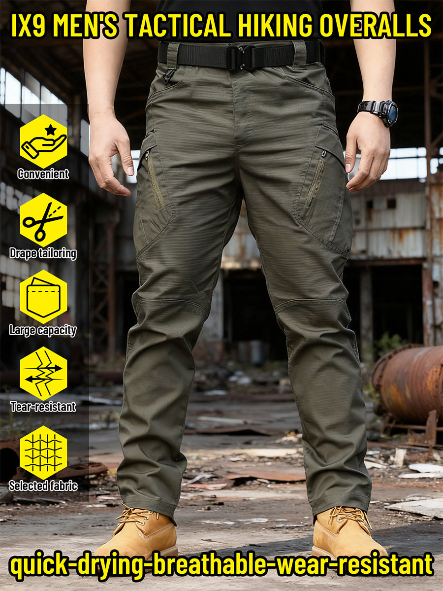 IX9 Men's Tactical Pants Quick Dry Breathable Tear-Resistant Multi-Pocket Slim Fit 3D Tailoring for Hiking Camping Climbing Fishing S-XXL