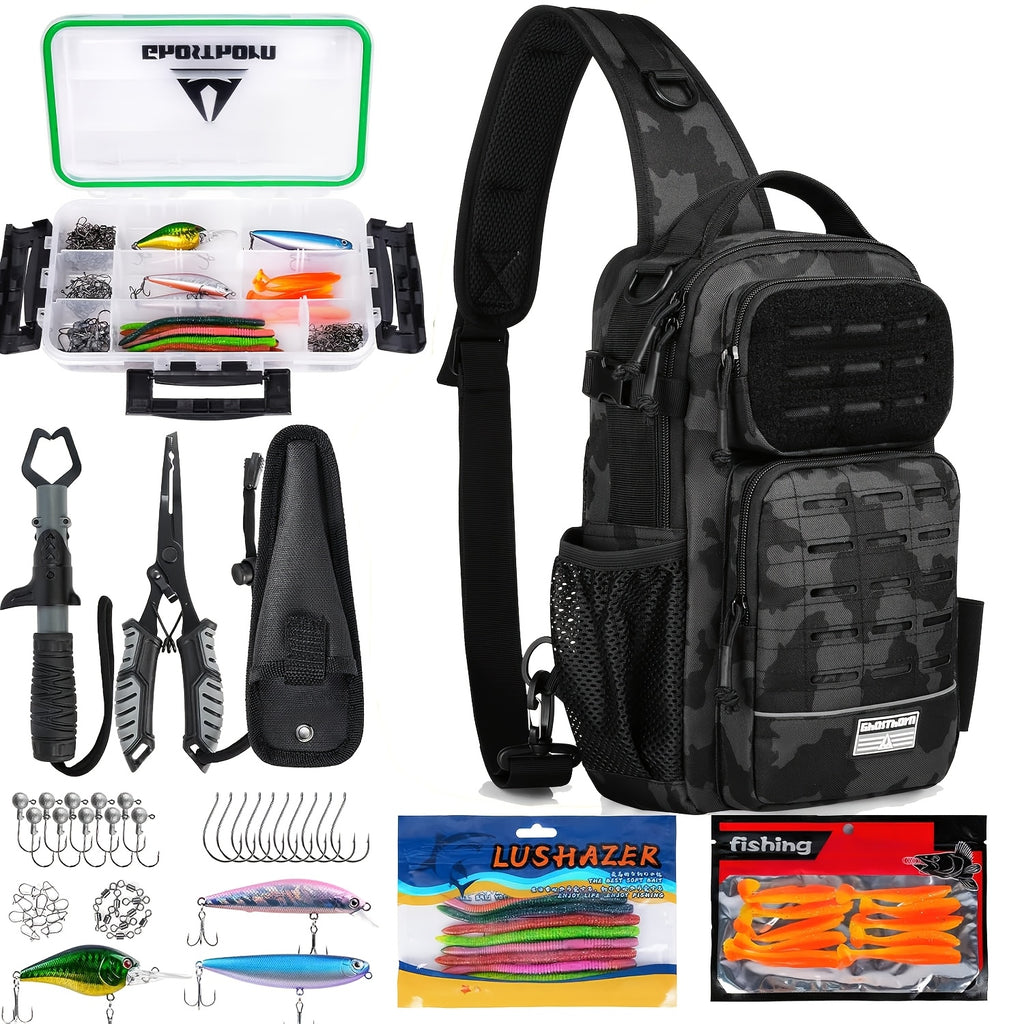 Tactical Camouflage Shoulder Bag – Military Style Crossbody Sling Bag for Outdoor Hiking Camping Hunting Travel Men Women Black Green Khaki Camo