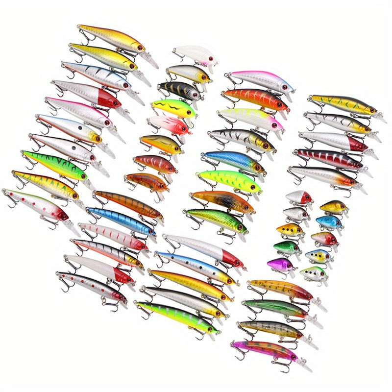 Fishing Lure Set Realistic Swimbaits Spinnerbaits & Minnow Baits for Freshwater & Saltwater – Premium Hard Lures Rotorbaits Mini Fish Baits with Tackle Box – Complete Fishing Bait Kit Angler Gift