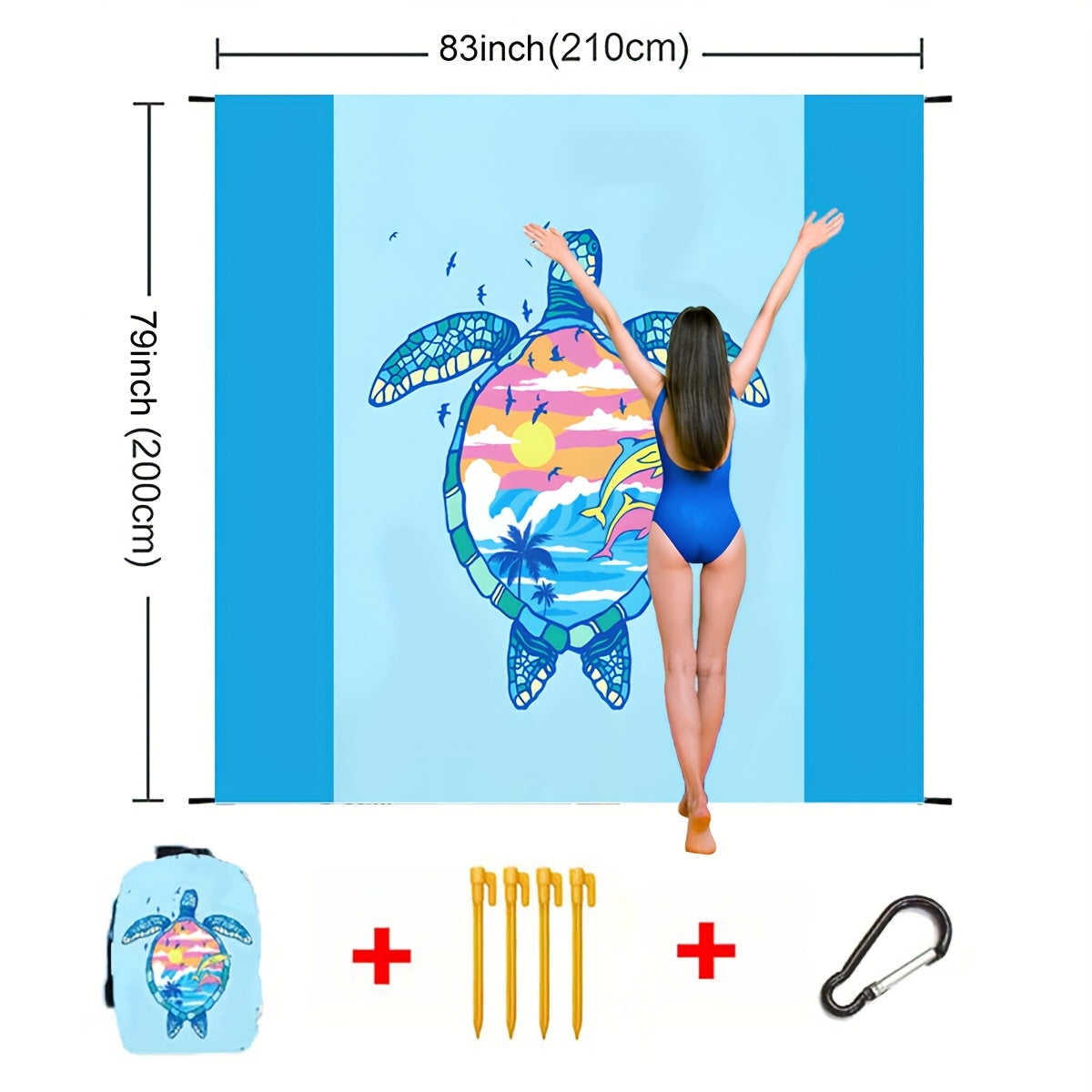 Sand-Free Beach Blanket Oversized – Quick-Dry Lightweight Sandproof Mat for Beach, Camping, Picnic & Travel | Fits 2–10 Adults | Multiple Styles & Sizes