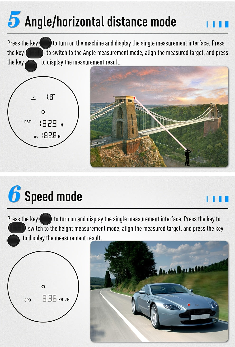 Golf Laser Rangefinder 1200 Yards – 6.5x HD Magnification, Slope Compensation, Flag Lock, Anti-Vibration, USB Rechargeable, High Precision Distance Meter for Golf, Hunting & Outdoor Sports