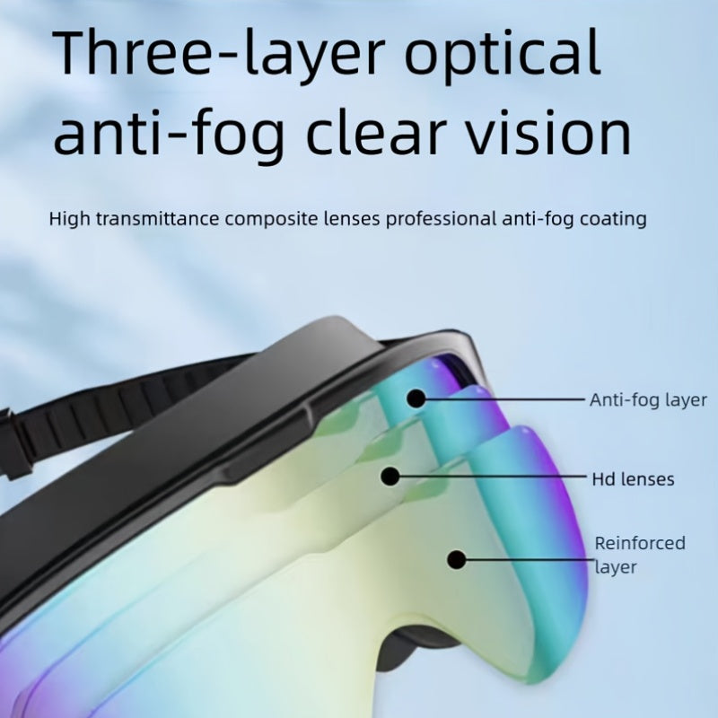 Anti-Fog Swim Goggles 2 Pack with Earplugs Nose Clip Waterproof Bag UV Protection Swimming Goggles Men Women Teens Outdoor Pool Water Sports Gift