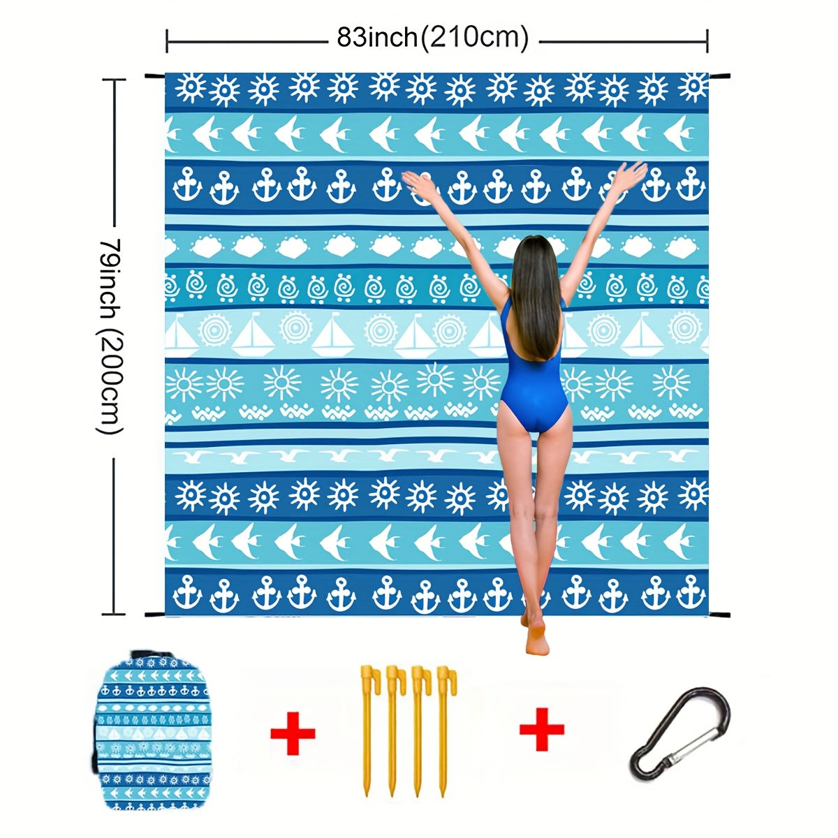 Sand-Free Beach Blanket Oversized – Quick-Dry Lightweight Sandproof Mat for Beach, Camping, Picnic & Travel | Fits 2–10 Adults | Multiple Styles & Sizes