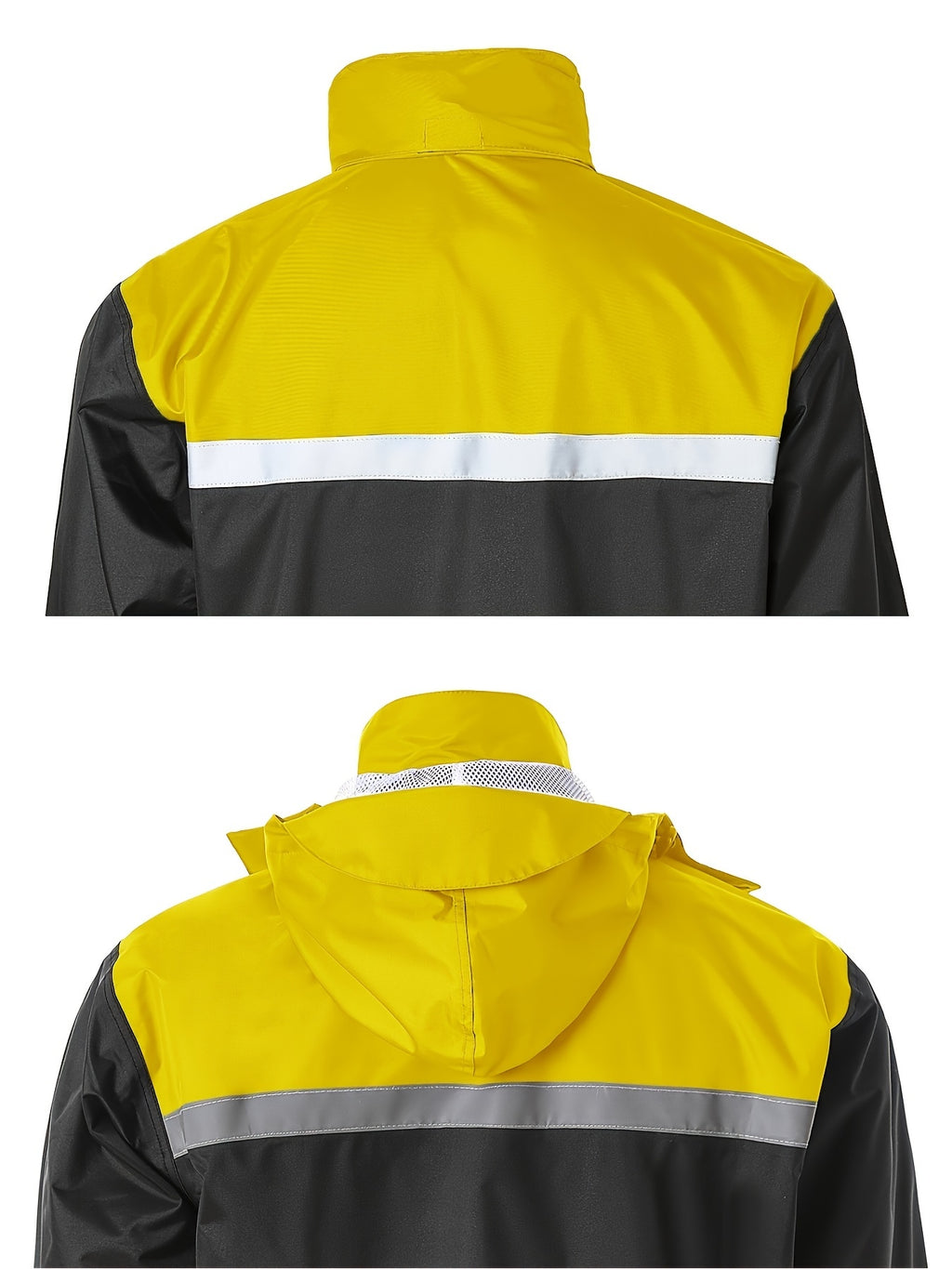 Waterproof Rain Suit for Men High Visibility – Reflective Rain Jacket & Pants for Work Fishing Farming Motorcycle S-XXL (Black, Blue, Yellow)