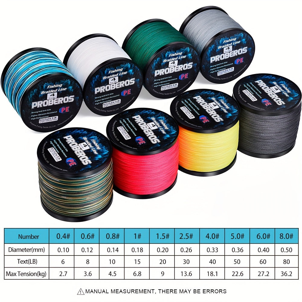 Braided Fishing Line 4 Strand 1094 Yards Abrasion Resistant Zero Stretch Super Strong 6LB-80LB Test Freshwater Saltwater Fishing Line Gray Green Blue Camouflage Green Camouflage
