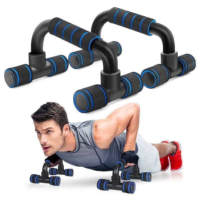 Push Up Bars 1 Pair Ergonomic Non-Slip 300 Lbs Textured Foam Grip Portable Home Gym Strength Training Stands Easy Assembly Fitness Gift