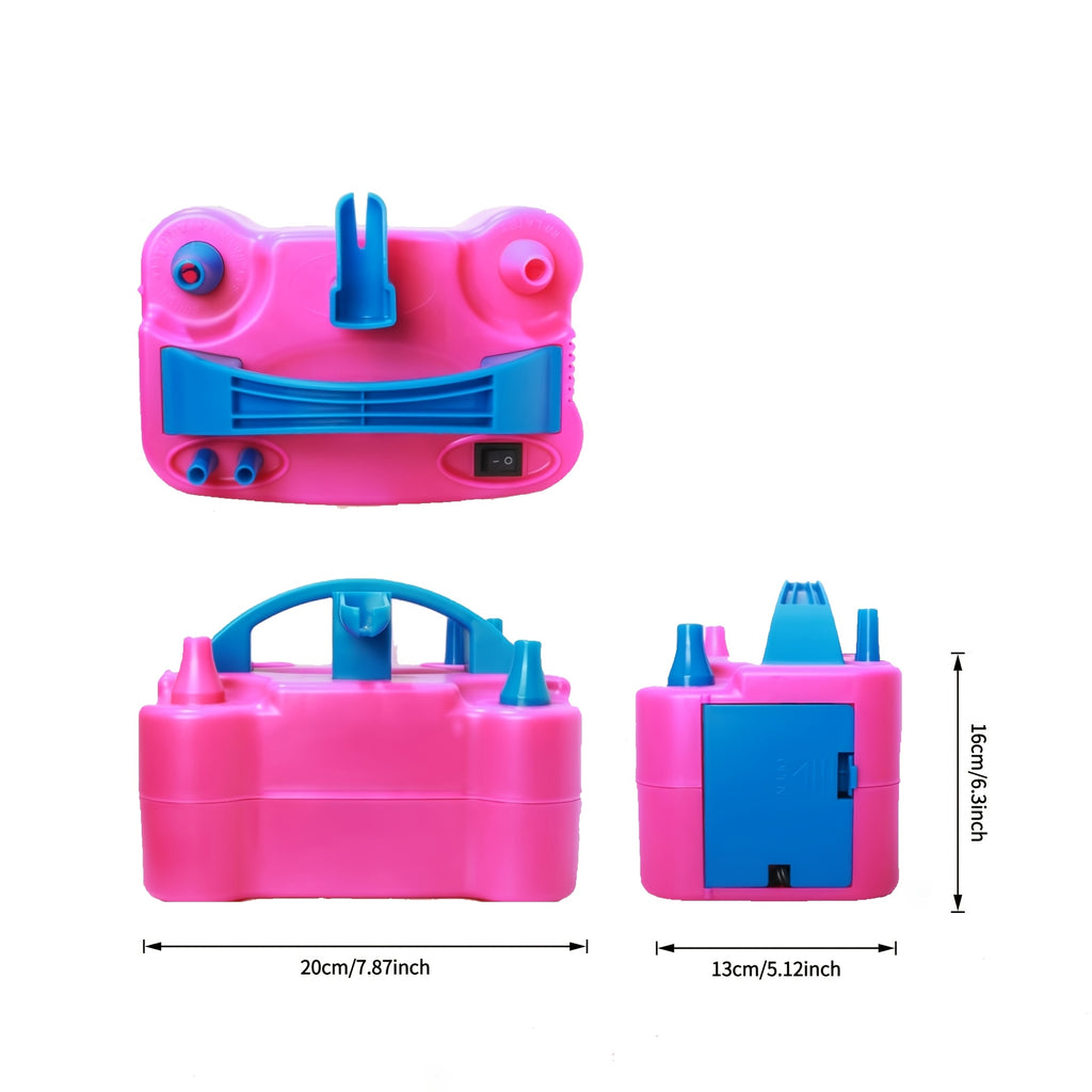 Electric Balloon Inflator Pump with Tying Tool Dual Nozzles Portable Battery Operated for Party Birthday Wedding Decorations