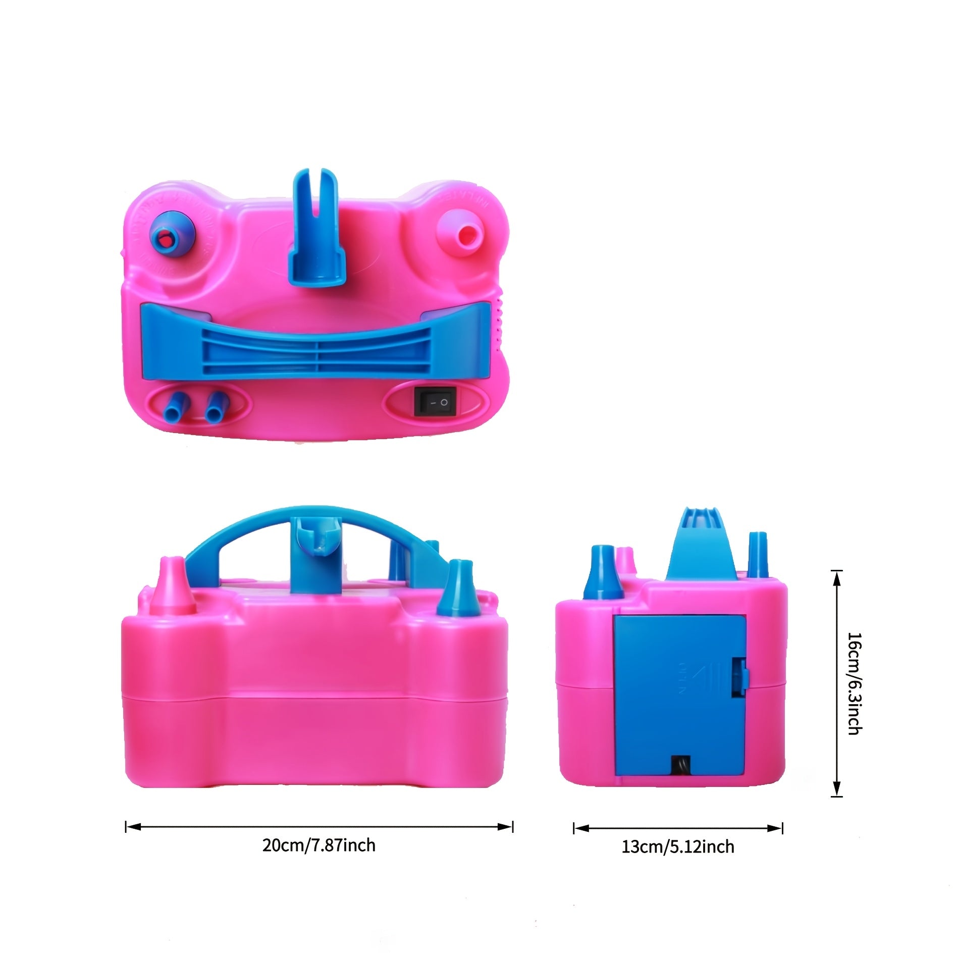 Electric Balloon Inflator Pump with Tying Tool Dual Nozzles Portable Battery Operated for Party Birthday Wedding Decorations
