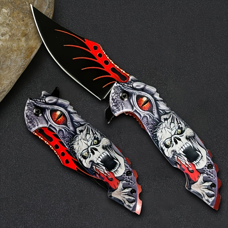 Folding Pocket Knife for Camping Hunting Fishing Hiking – Stainless Steel Blade Glass Breaker Ambidextrous Clip Knife for Men Women Outdoor EDC Survival Knife Gift