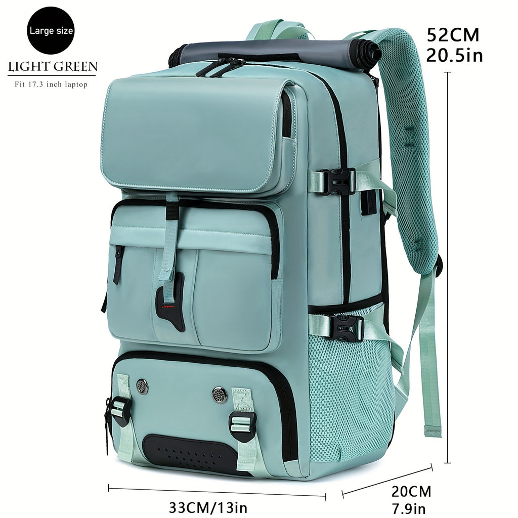 Large Capacity Laptop Backpack with Shoe Compartment – 31-35L Travel Backpack for Men & Women, USB Charging Port, Business, College & Weekend Trips