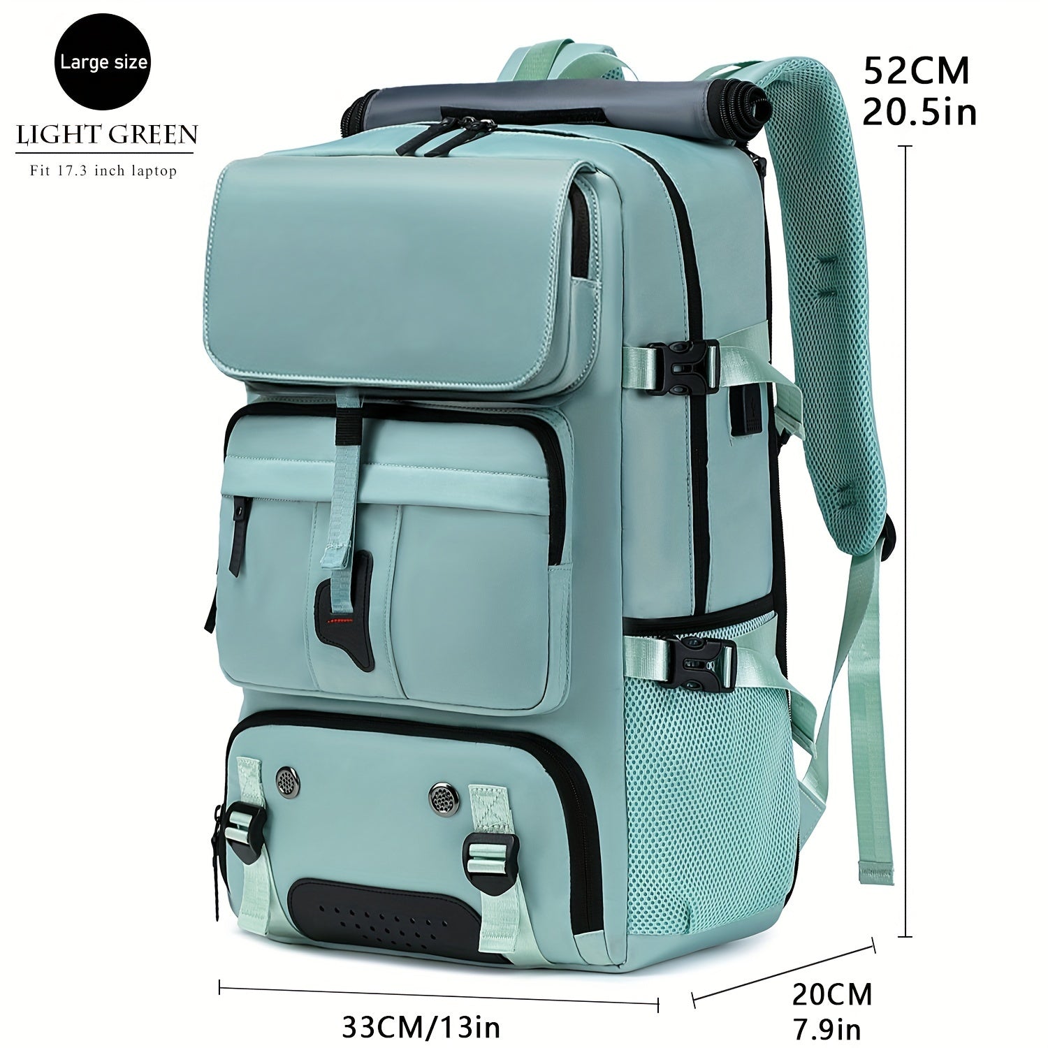 Large Capacity Laptop Backpack with Shoe Compartment – 31-35L Travel Backpack for Men & Women, USB Charging Port, Business, College & Weekend Trips