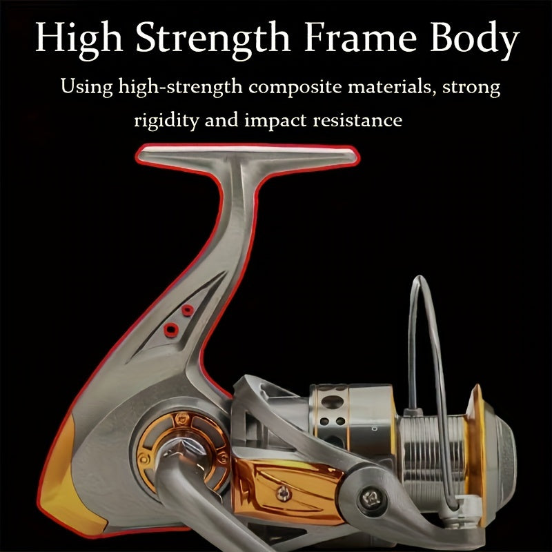 Spinning Fishing Reel DC1000-DC6000 – 5.2:1 Gear Ratio, 22LB Max Drag, Aluminum Alloy Body, Smooth Casting for Freshwater & Saltwater Fishing