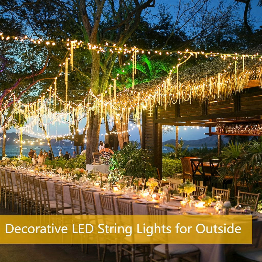Solar String Lights Outdoor 2 Pack – 300 LED 104FT Copper Wire Fairy Lights, 12 Modes, IP65 Waterproof, Warm White for Garden Yard Tree Patio Wedding Christmas Party