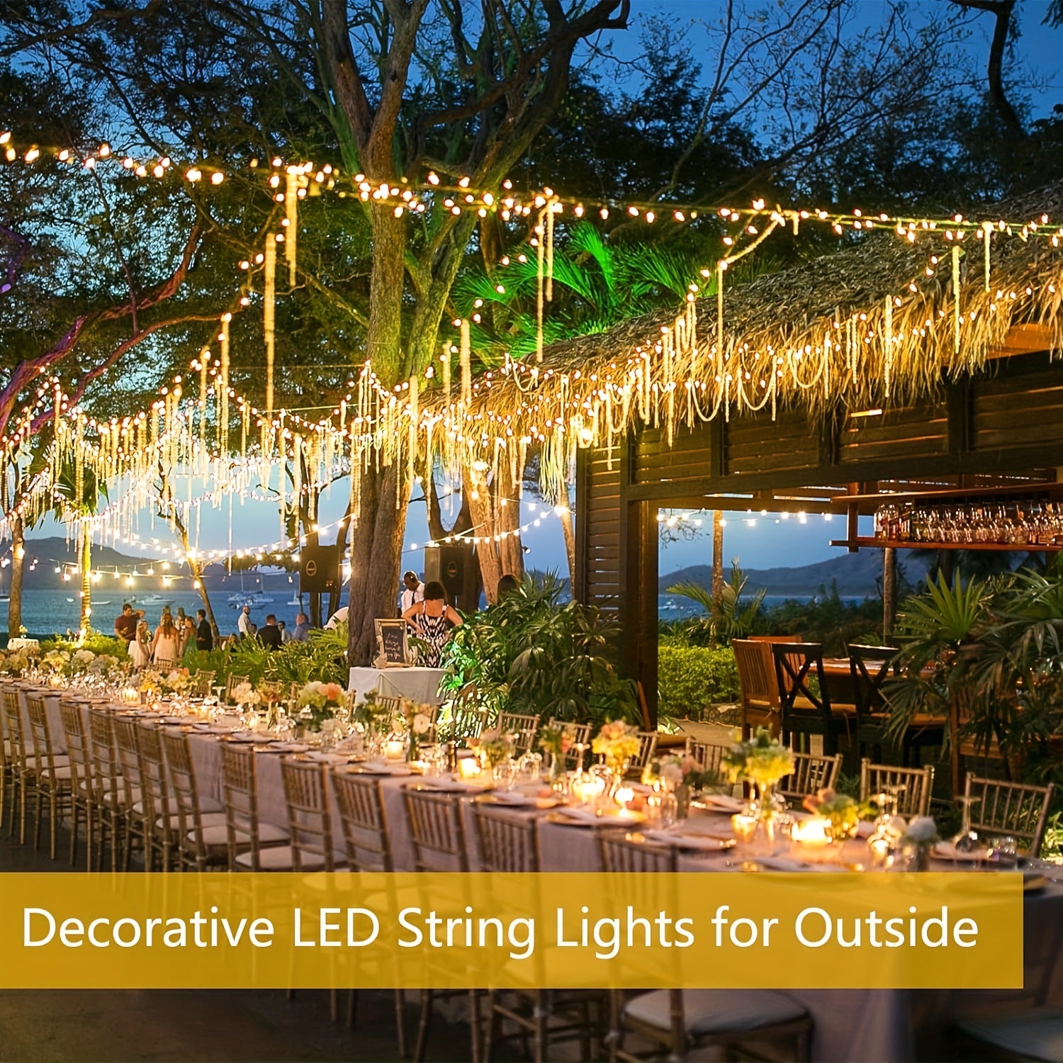 Solar String Lights Outdoor 2 Pack – 300 LED 104FT Copper Wire Fairy Lights, 12 Modes, IP65 Waterproof, Warm White for Garden Yard Tree Patio Wedding Christmas Party