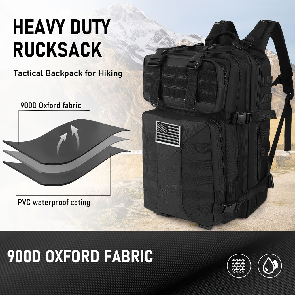 Tactical Backpack 50L (13.21 Gal) – High Capacity Unisex Military Bag for Camping, Hiking, Hunting, Fishing & Travel, Multiple Color Options with Optional Storage Bag