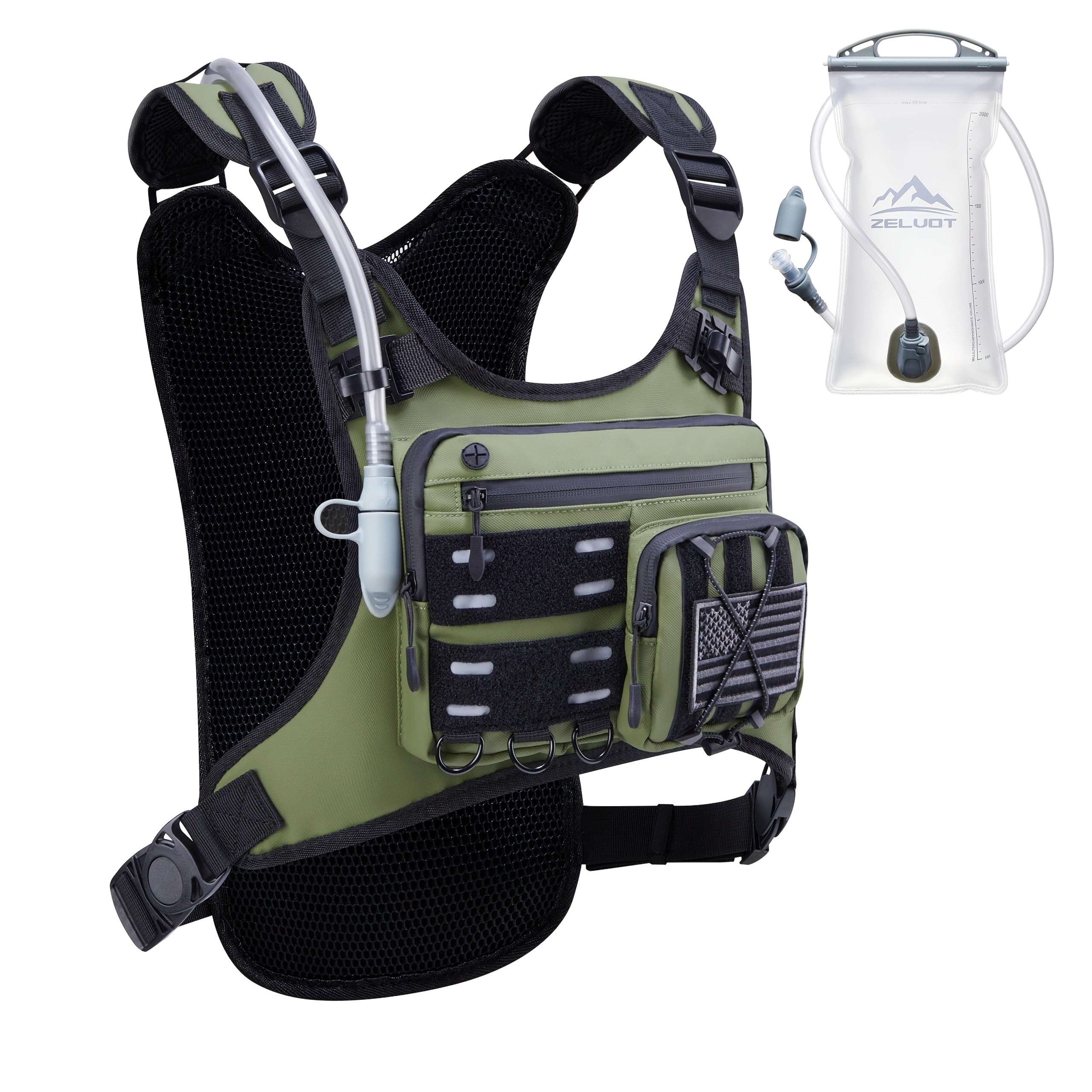 Running Hydration Vest with 3L Water Bladder – Lightweight Adjustable Chest Pack, Reflective Gear Holder for Men & Women, Trail Running, Hiking & Marathon, 7 Colors