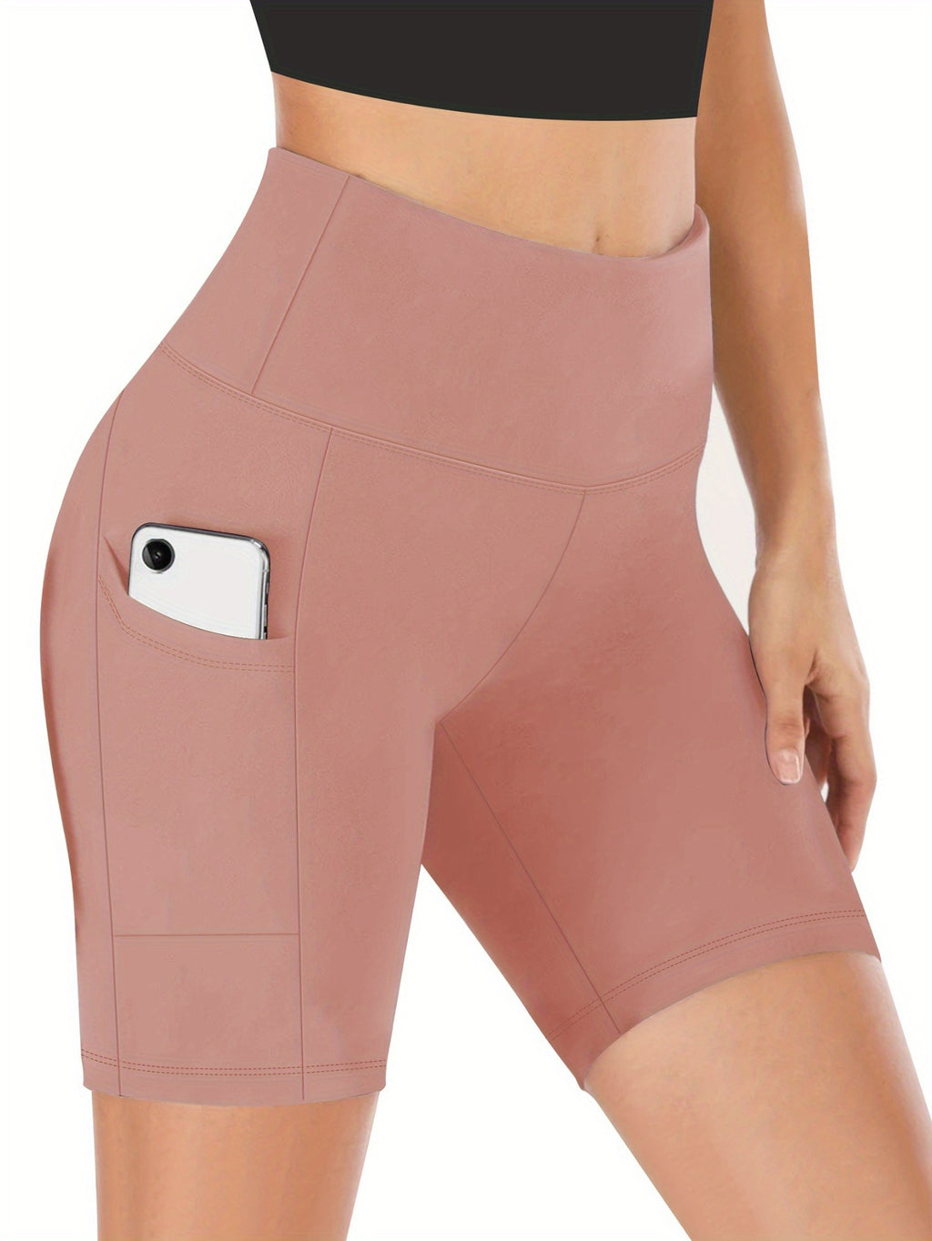 Women's High Waist Yoga Shorts – Sweat-Absorbent Elastic 5-Point Shorts for Cycling, Training & Running, Casual Summer Activewear, M-XXL