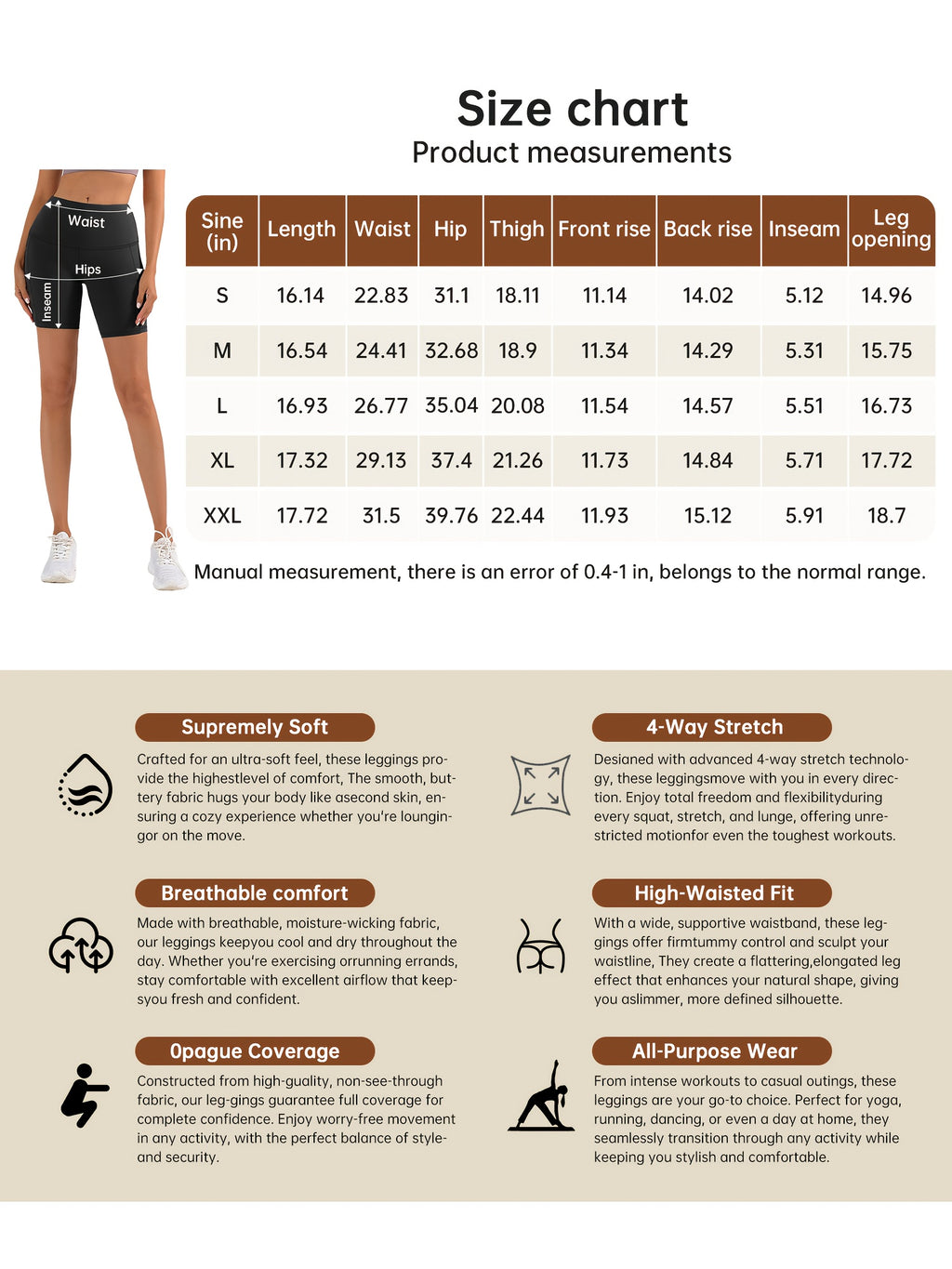 Women's High Waisted Yoga Shorts Butt Lifting Tummy Control, 88% Polyester Stretch Workout Shorts for Running Cycling Fitness, Casual Athletic Shorts Sizes S-XXL Black Dark Gray