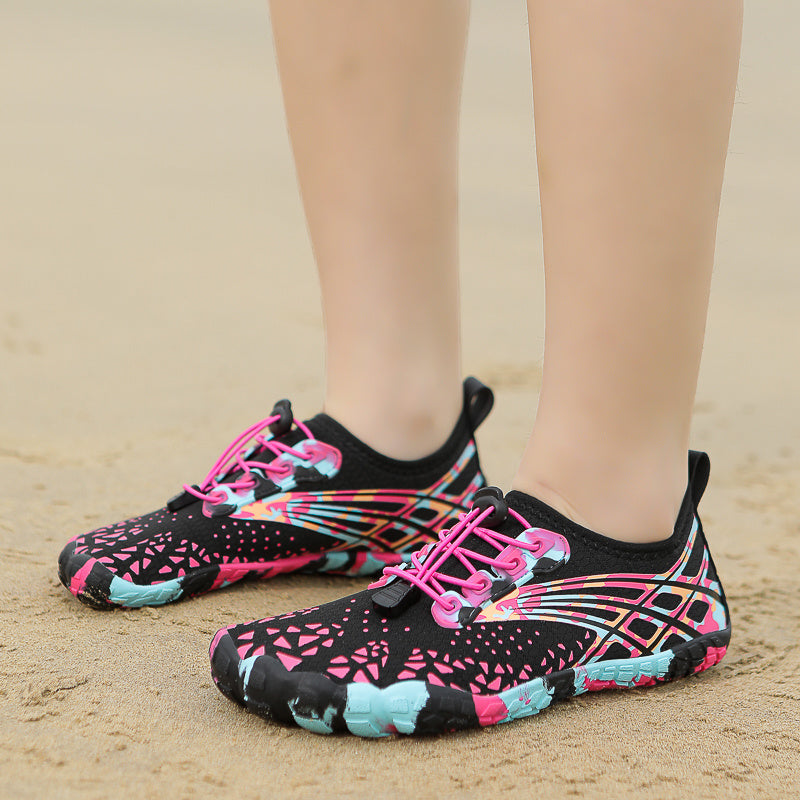 Women's Heart Design Platform Sneakers Lace-Up Breathable Soft Sole, Water Beach Shoes for Walking Tennis Casual Outdoor, Cute Couple Shoes Sizes US 5.5-10.5 in White Pink Black