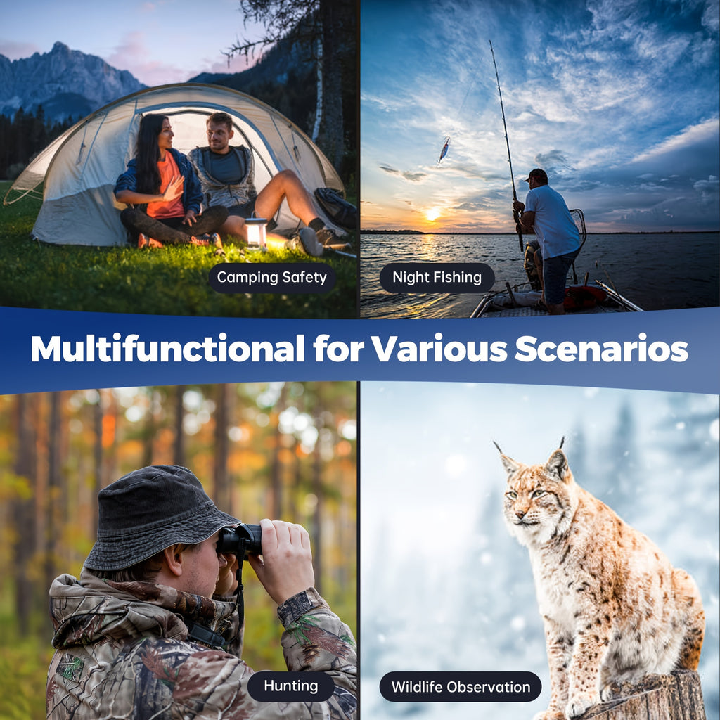 4K Night Vision Goggles for Adults – 64GB Memory Card, 3.2" Screen, 8X Digital Zoom for Hunting, Camping, Security & Outdoor Night Vision Binoculars