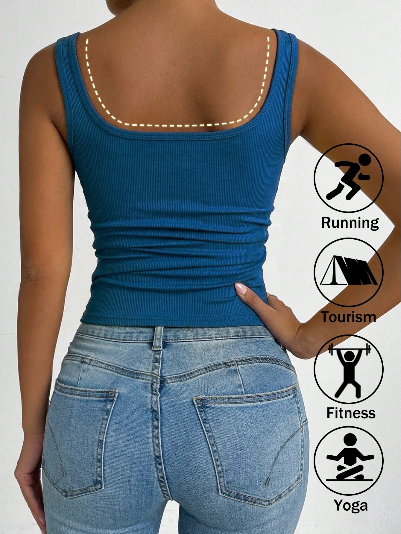 Women's Sleeveless Tank Top 4 Pack Fitted Crew Neck Pullover High Stretch Casual Bottoming Shirt Spring Summer Outdoor Mixed Colors S-XXL