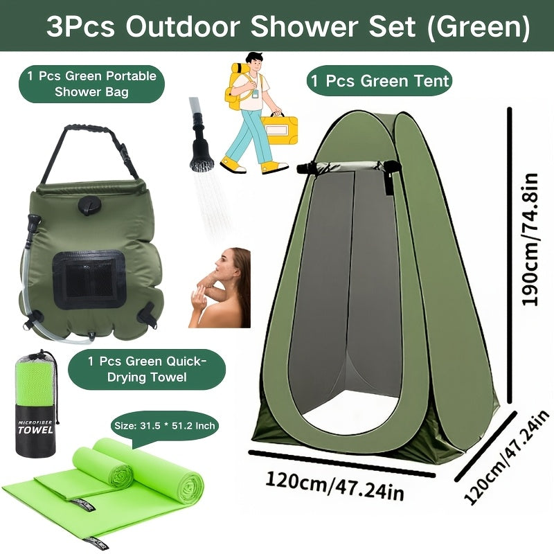 Portable Camping Toilet with Privacy Tent Pop Up Potty Shelter 12 Toilet Bags for Adults Outdoor Camping Travel Changing Shower
