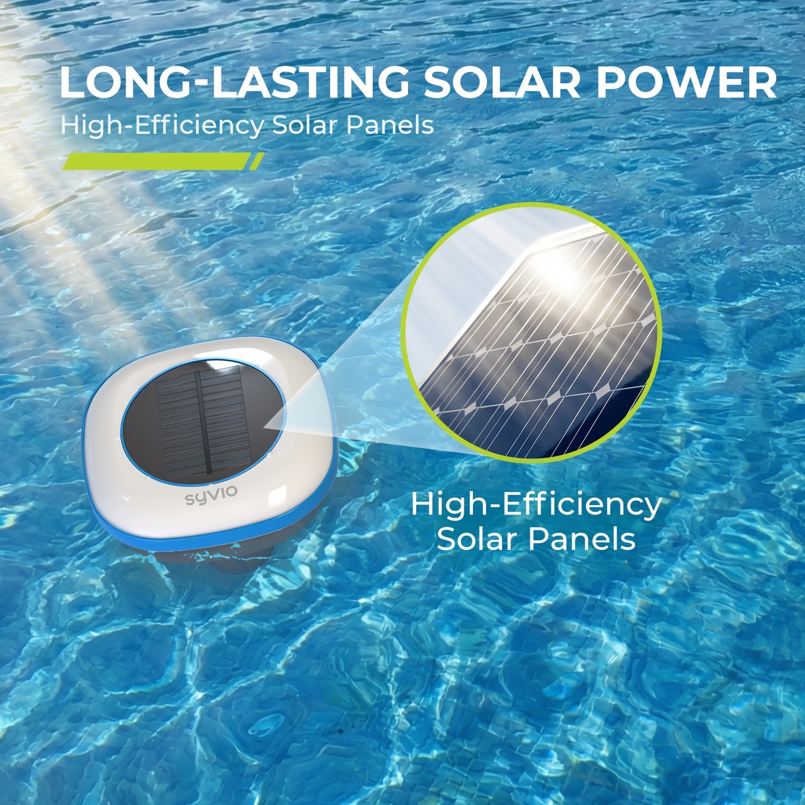 Solar Powered Pool Ionizer - Chemical-Free Floating Water Purifier for Pools Up to 45,000 Gallons - Chlorine Reducer with Brass Parts & Cleaning Brush - Reusable Summer Pool Accessory