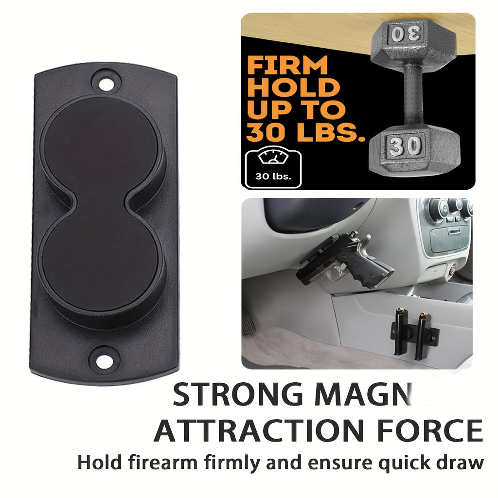 Magnetic Pistol Holster Mount 30 Lbs – Rubber Coated Gun Magnet for Car Truck Vehicle Wall Table Home Concealed Carry Quick Draw