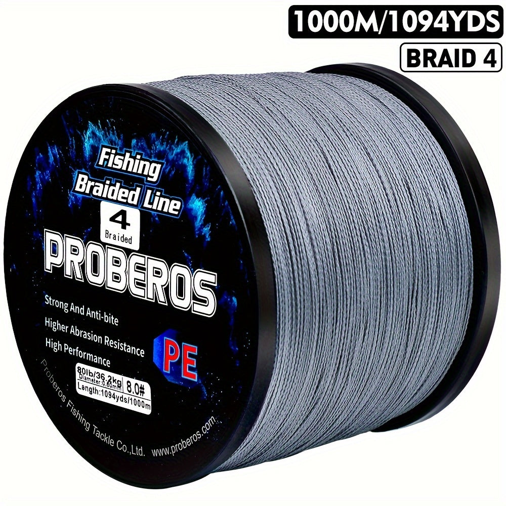 Braided Fishing Line 4 Strand 1094 Yards Abrasion Resistant Zero Stretch Super Strong 6LB-80LB Test Freshwater Saltwater Fishing Line Gray Green Blue Camouflage Green Camouflage