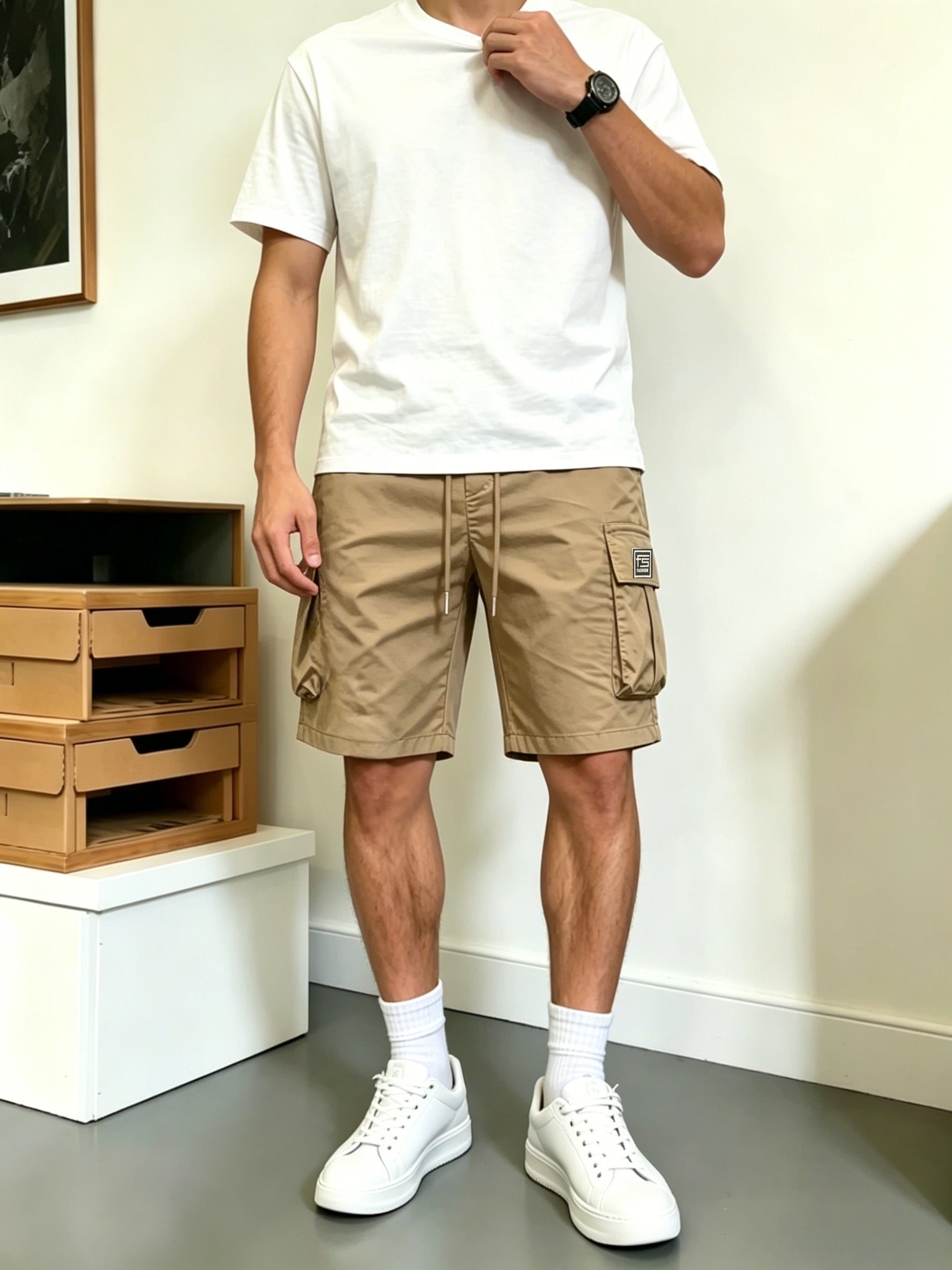 4-Pack Men's Cargo Shorts Multi-Pocket Utility Outdoor Shorts – Relaxed Fit Casual Bottoms for Camping, Walking & Streetwear, S-XXXL