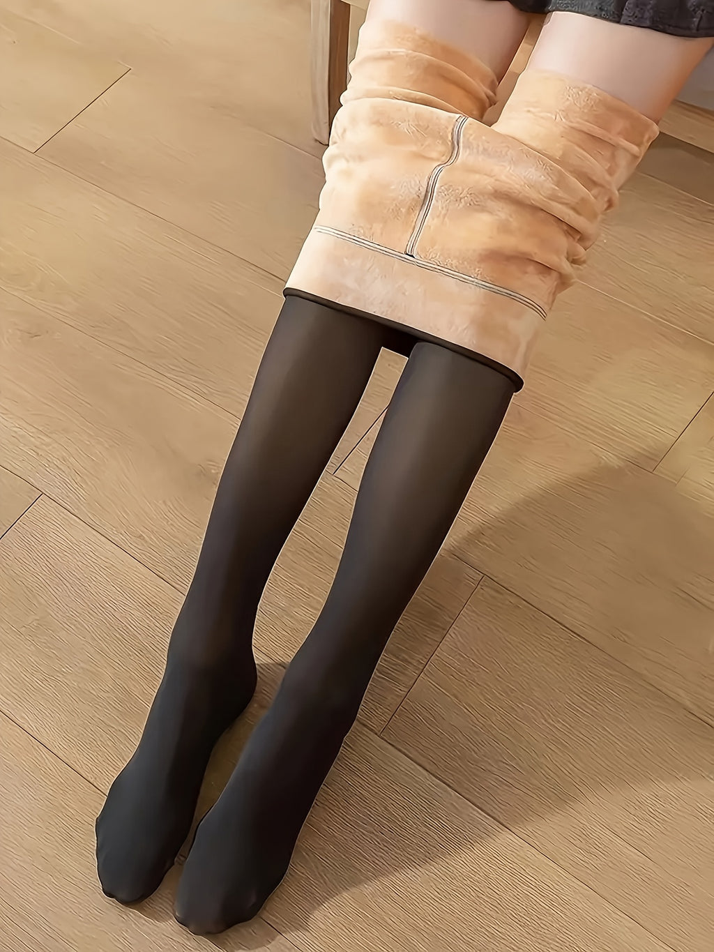 Fleece Lined Tights Women 2 Pack – Winter Warm Pantyhose, High Waist, Soft Stretch Leggings for Sports & Everyday Wear | Black, Tawny, Coffee, Rust | S–XXL