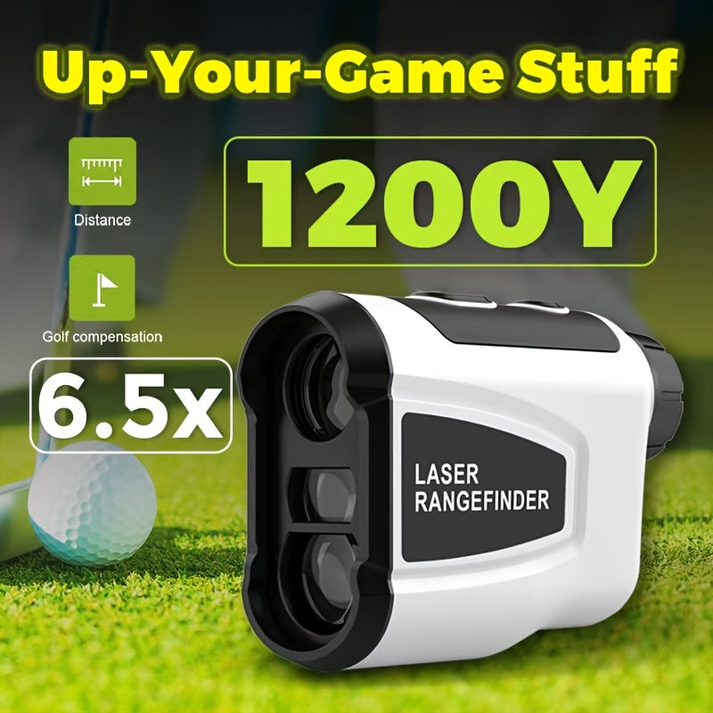 Golf Laser Rangefinder 1200 Yards – 6.5x HD Magnification, Slope Compensation, Flag Lock, Anti-Vibration, USB Rechargeable, High Precision Distance Meter for Golf, Hunting & Outdoor Sports