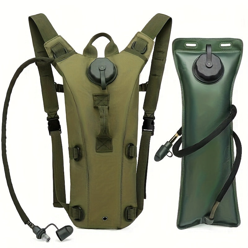Hydration Backpack with 101oz Water Bladder – Lightweight Tactical Water Bag, Adjustable Straps for Hiking, Biking, Running & Climbing, Black & Green