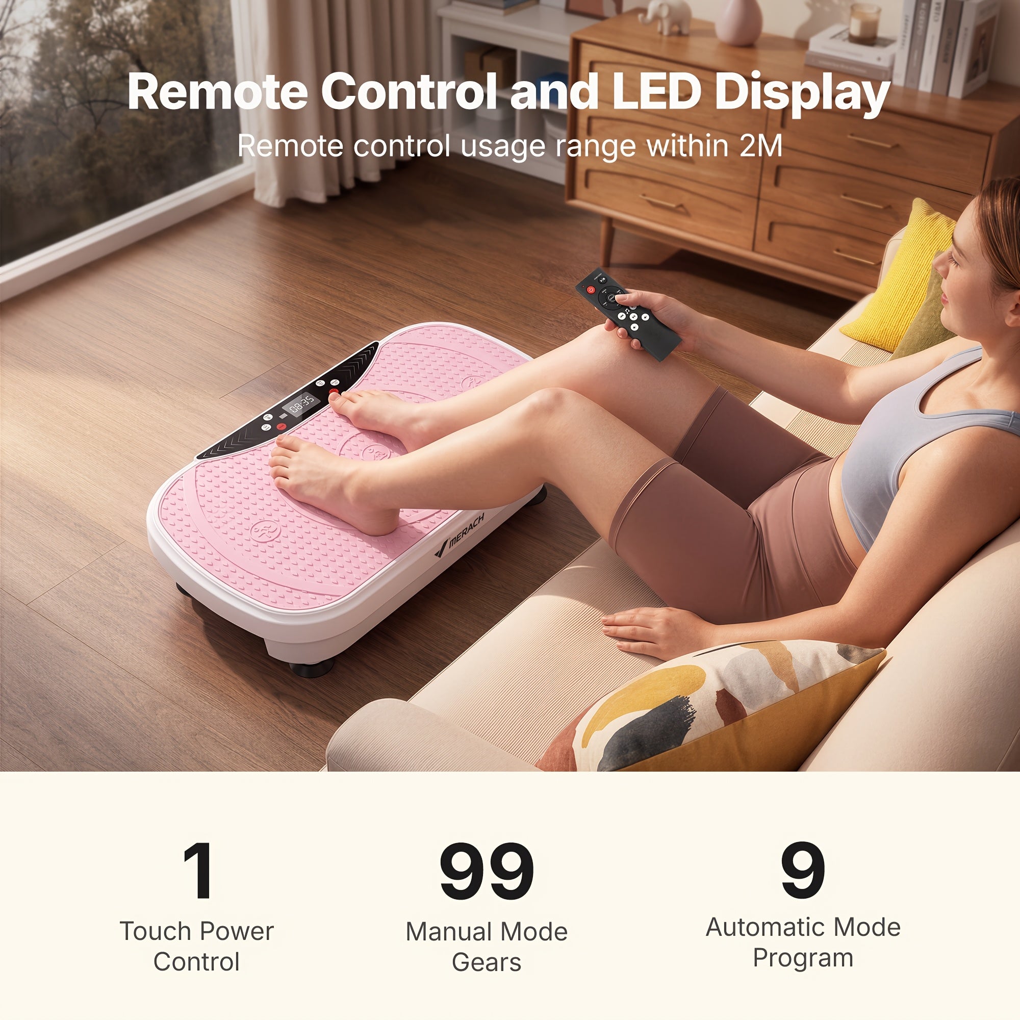 Vibration Plate Exercise Machine Full Body Workout Platform with Quiet Motor & Speed Control – Home Gym Fitness Equipment for Weight Loss, Toning & Recovery