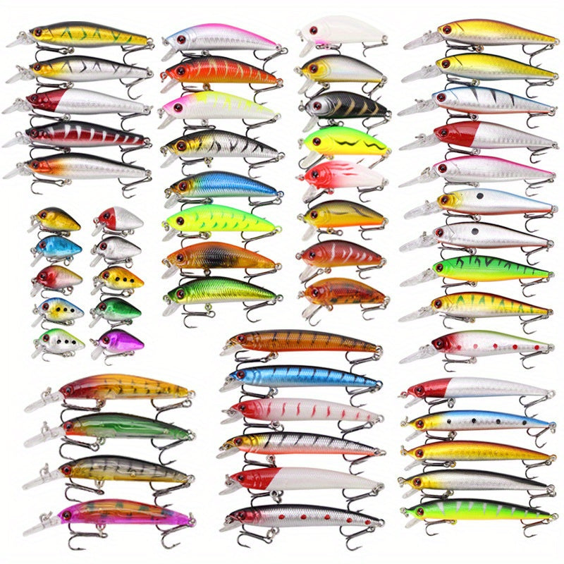 Fishing Lure Set Realistic Swimbaits Spinnerbaits & Minnow Baits for Freshwater & Saltwater – Premium Hard Lures Rotorbaits Mini Fish Baits with Tackle Box – Complete Fishing Bait Kit Angler Gift