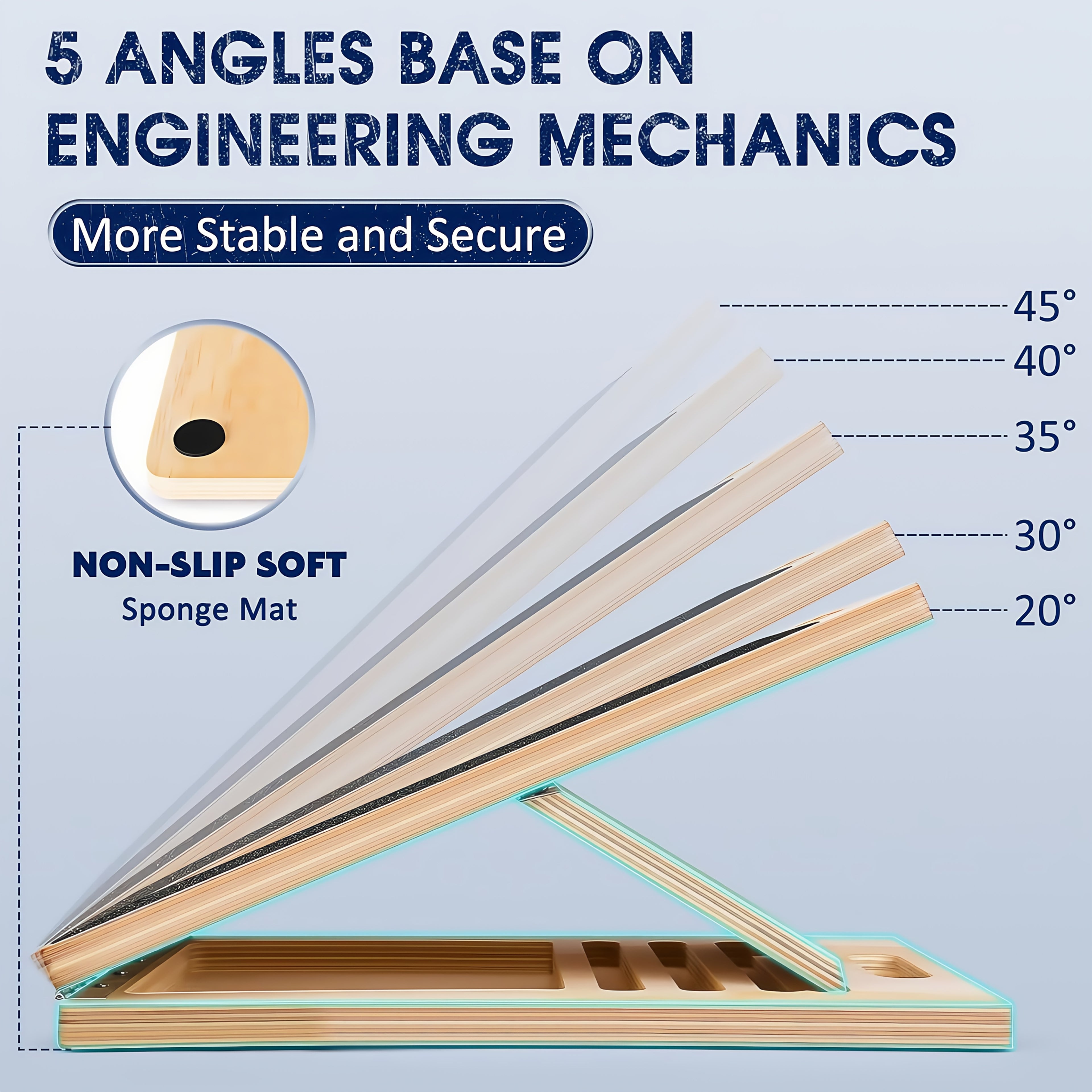Adjustable Slant Board for Calf Stretching – Portable Wooden Incline Wedge with Non-Slip Surface for Squats, Ankle Mobility, Heel Stretch & Physical Therapy, All Fitness Levels