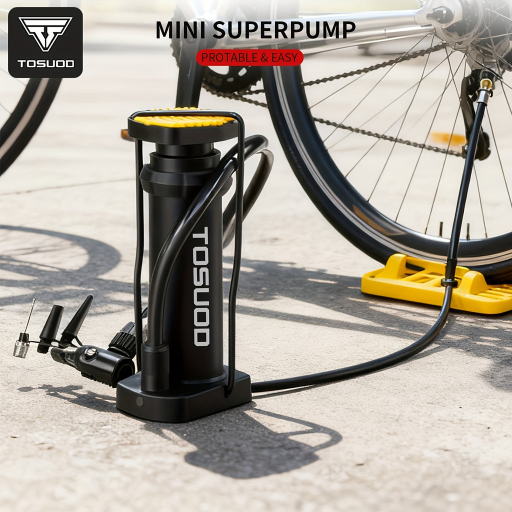 Foot Pump Portable High Pressure Inflator for Bicycle Car Motorcycle Basketball Universal Floor Pump Auto Rebound Compact