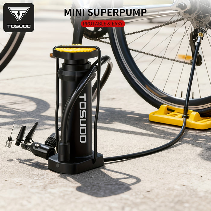 Foot Pump Portable High Pressure Inflator for Bicycle Car Motorcycle Basketball Universal Floor Pump Auto Rebound Compact
