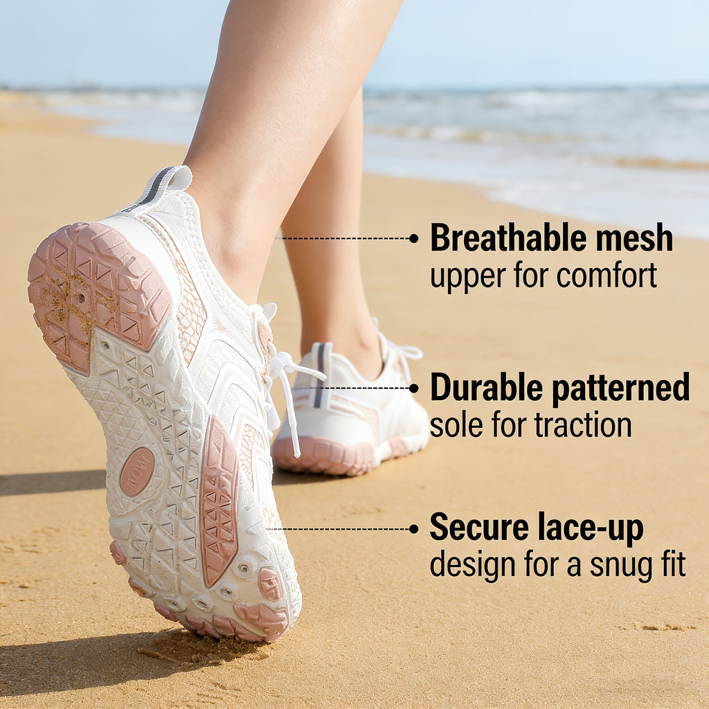 Women's Barefoot Hiking Shoes Breathable Lightweight - Sports Outdoor Beach Seaside Shoes Fashionable Versatile, Sizes US 6-11, Red Blue White Black Pink