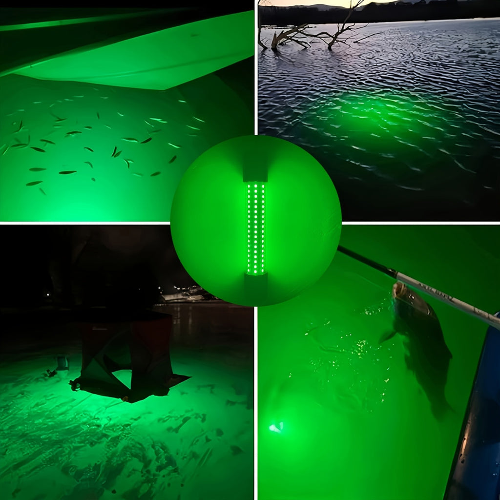 Night Fishing Light 126 LED Underwater Fish Attracting Light USB Powered 5 Meter Cord Green White Light for Night Fishing Boat Dock Ice Fishing Fish Finder