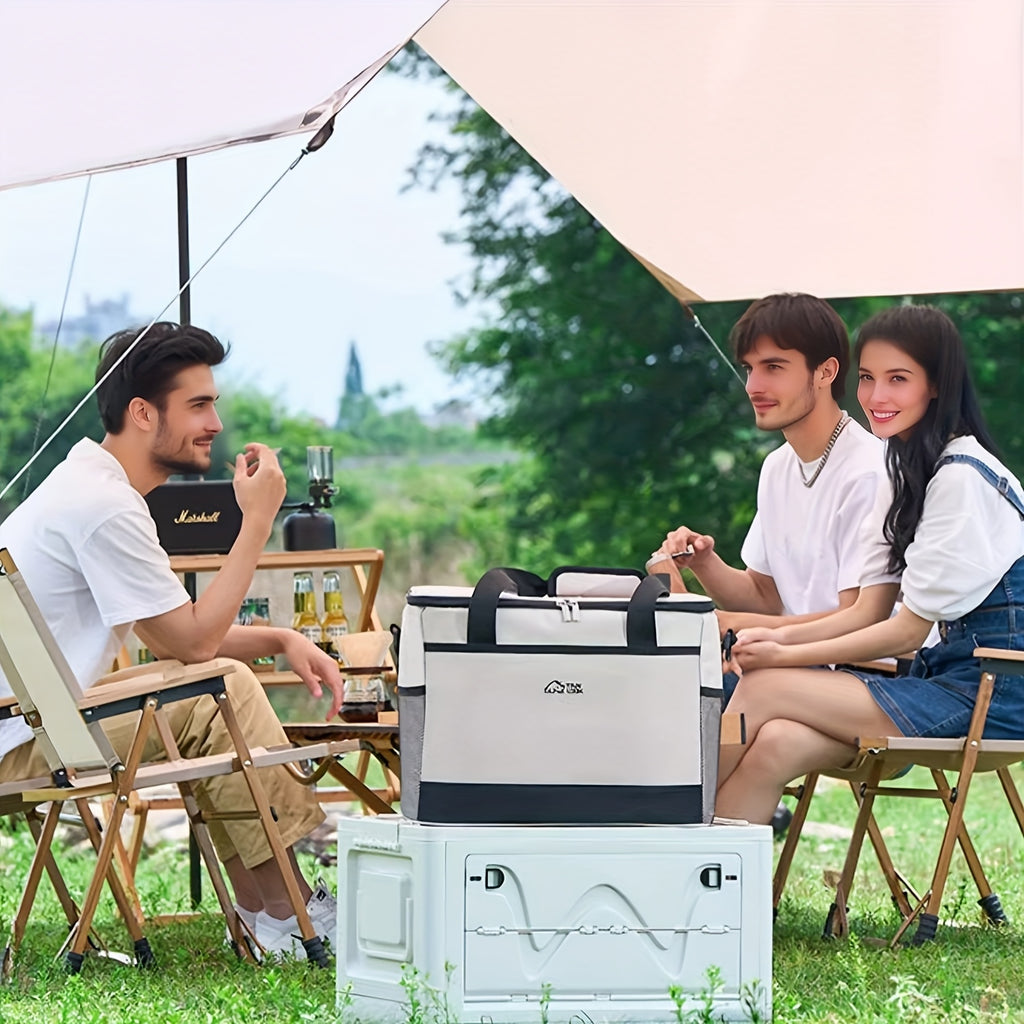 Insulated Cooler Bag Large Capacity Portable Lunch Bag for Camping Hiking Picnic Beach Car Travel Outdoor Food Storage