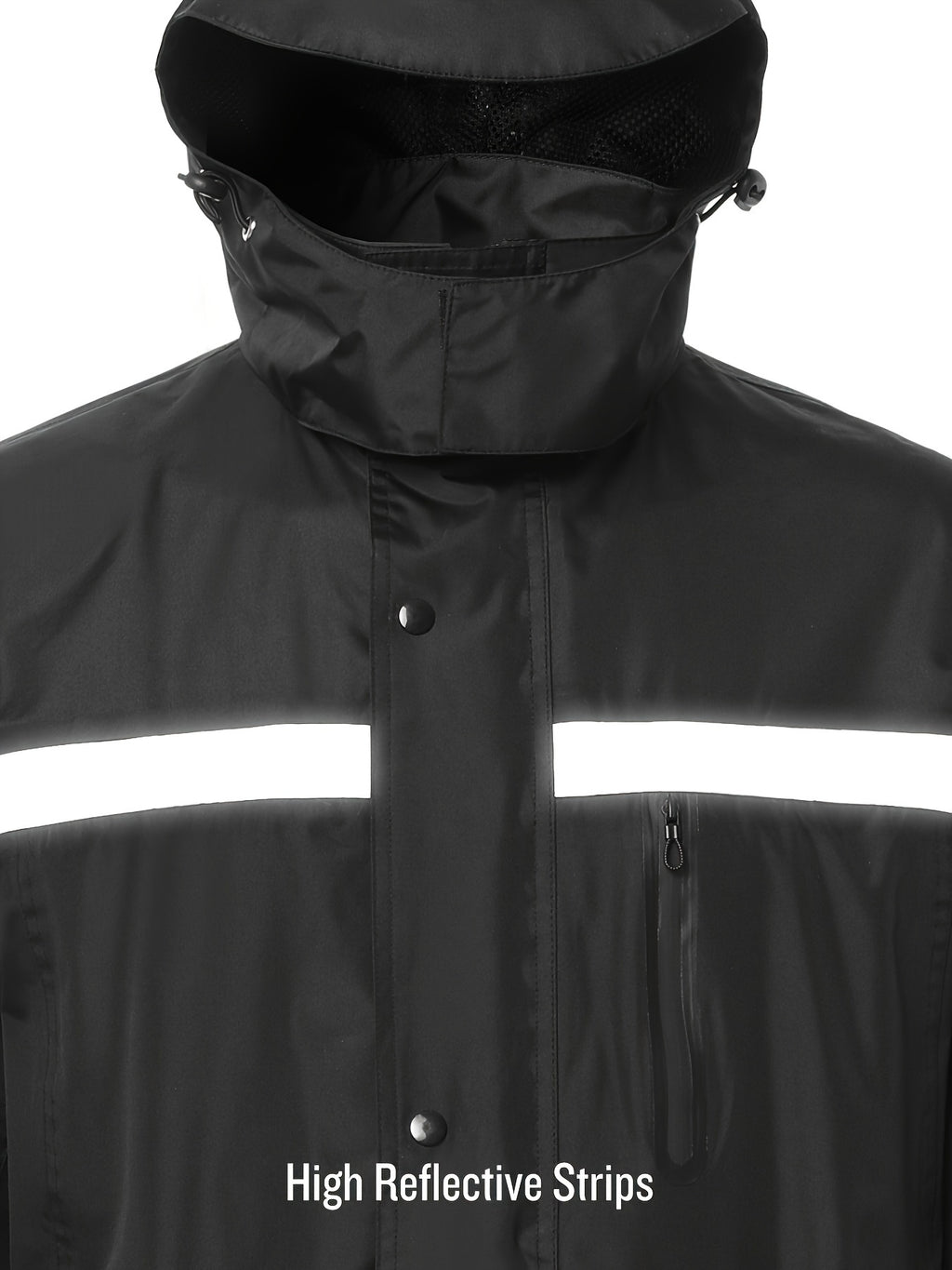 Waterproof Rain Suit for Men High Visibility – Reflective Rain Jacket & Pants for Work Fishing Farming Motorcycle S-XXL (Black, Blue, Yellow)