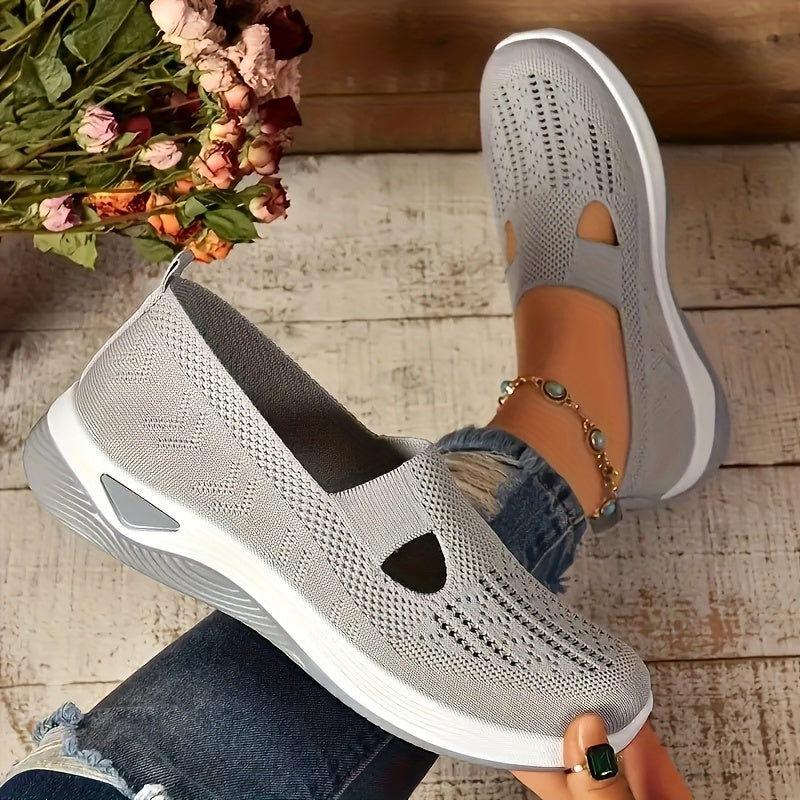 Women's Orthopedic Knitted Breathable Slip-On Shoes Arch Support – Walking Running Casual Sneakers 12 Colors US 2.5-10.5