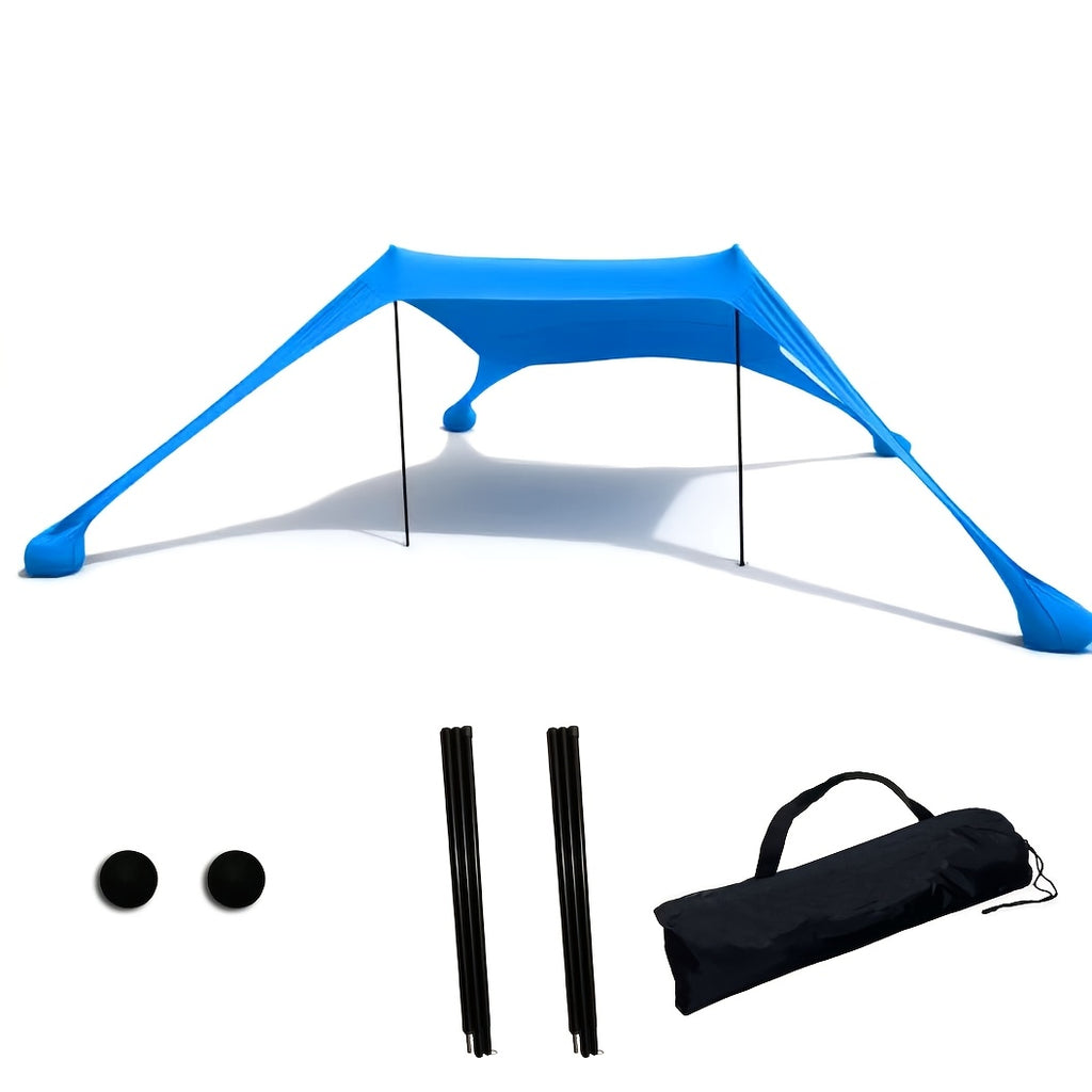 Pop Up Beach Tent Sun Shelter Large Canopy for 4-6 Adults Lightweight Portable 5 Minute Setup for Beach Camping Fishing Picnic Backyard