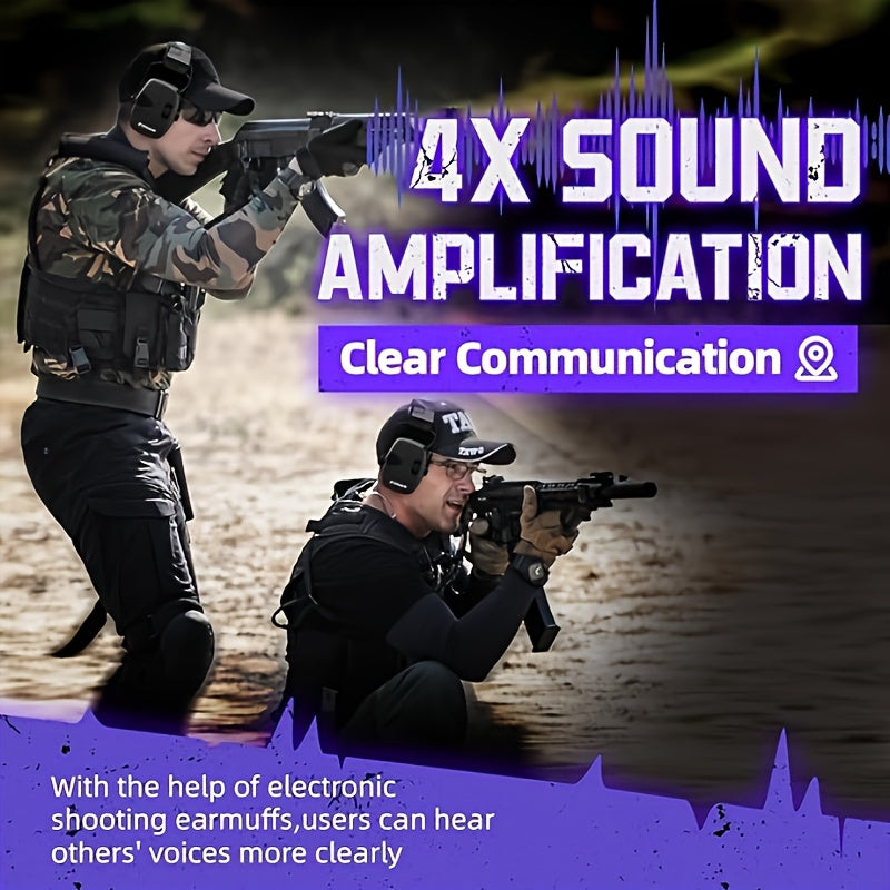 ZOHAN Electronic Shooting Earmuffs NRR 23dB – Noise Cancelling Ear Protection with Sound Amplification for Hunting, Range Shooting, Mowing & Industrial Use, Adjustable Fit, 7 Colors